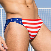 American Flag Swim Briefs
